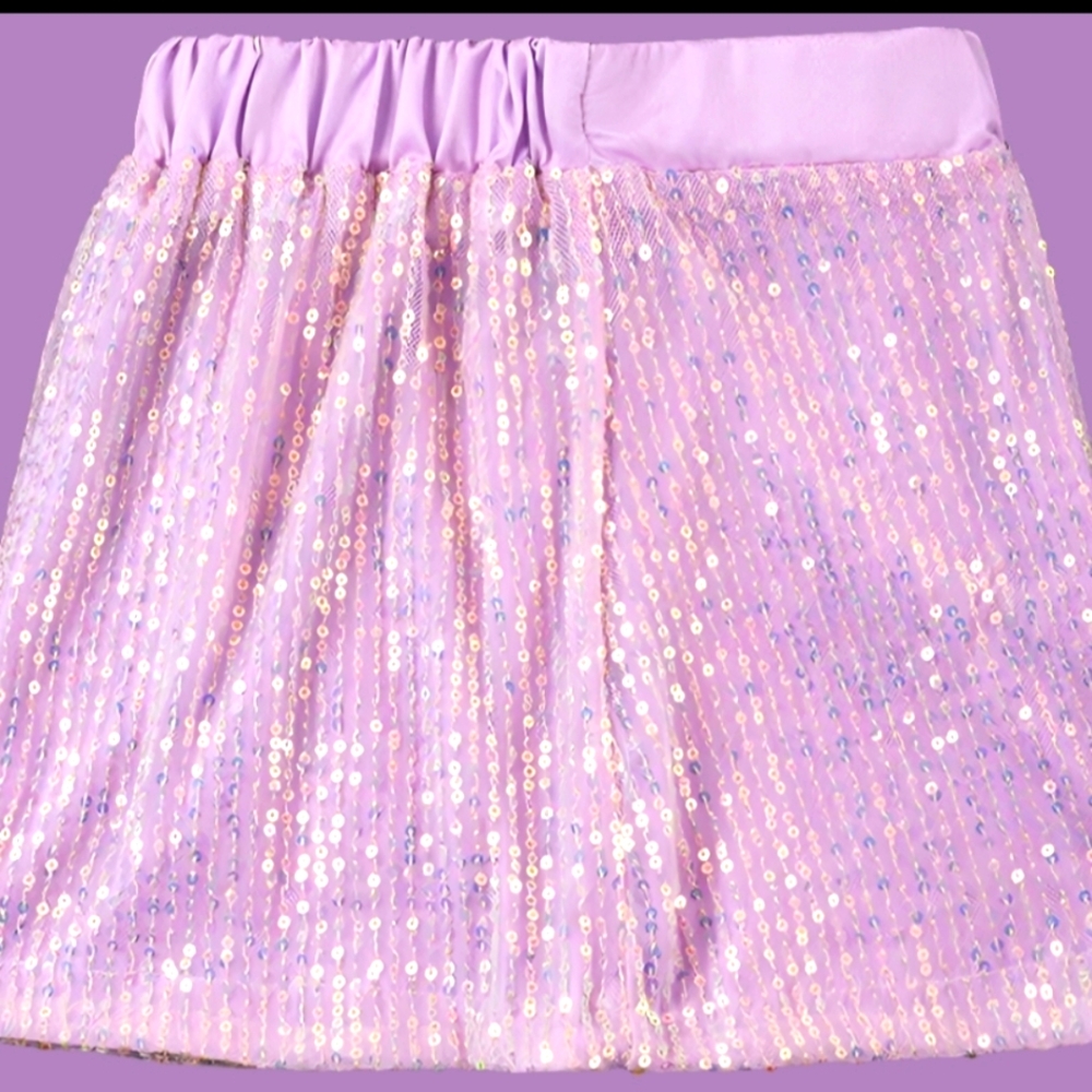 NWOT Sparkling Lavendar Sequin Skirt. Size 6-12mos And 12-18mos